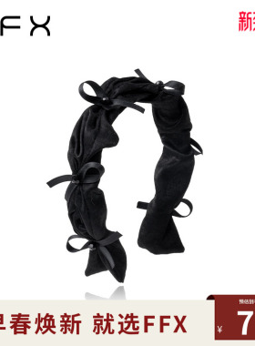 弗弗西FFX气质黑色褶皱发箍[奶油蛋糕]高颅顶头箍今年流行的头饰