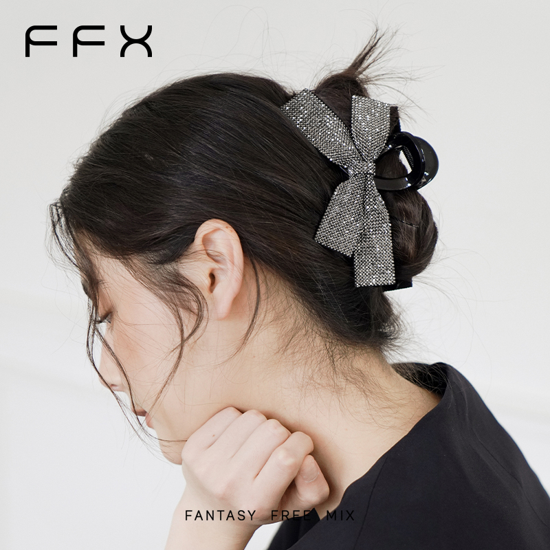 FFX抓夹闪钻亚克力饰品