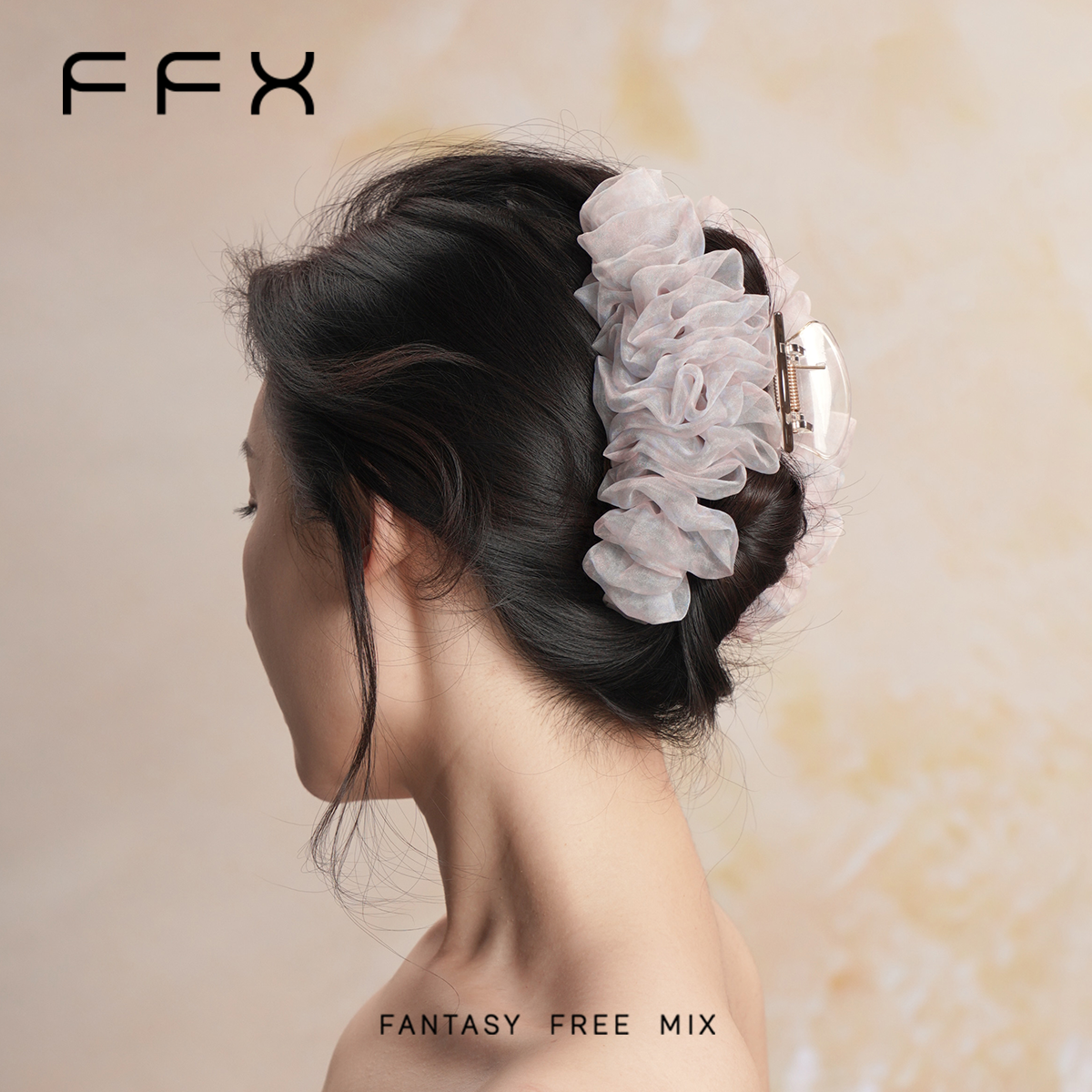 弗弗西FFX雾里繁花大号鲨鱼夹