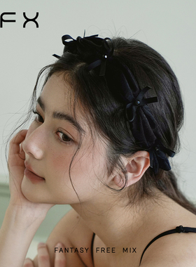 弗弗西FFX【奶油蛋糕】女神发箍2024新款小蝴蝶结时尚高颅顶头饰