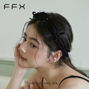 弗弗西FFX【奶油蛋糕】女神发箍2024新款小蝴蝶结时尚高颅顶头饰
