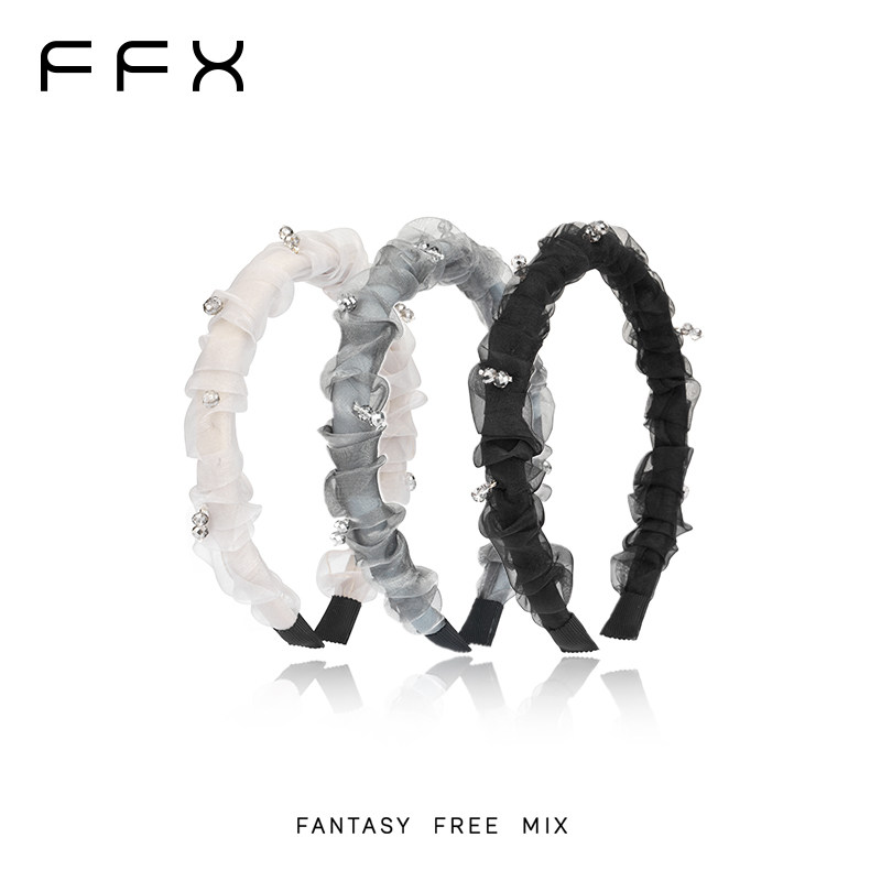 弗弗西FFX【林中漫步】高级感手工水晶网纱高颅顶蓬松发箍女头饰