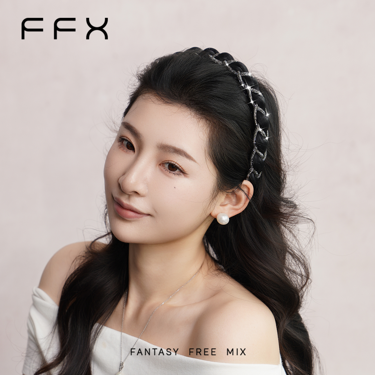 FFX弗弗西【丝缕星河】发卡发箍黑色麻花辫头箍今年流行漂亮头饰