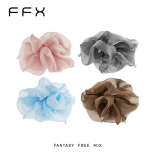 FFX弗弗西[星纱漫影]蓬松发圈抓夹高级感大号发饰夏季高端鲨鱼夹