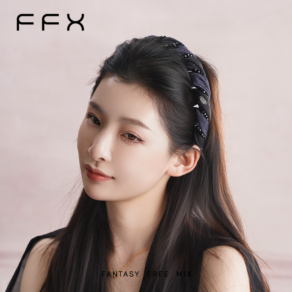 FFX墨蓝幻境齿梳发箍女款高颅顶