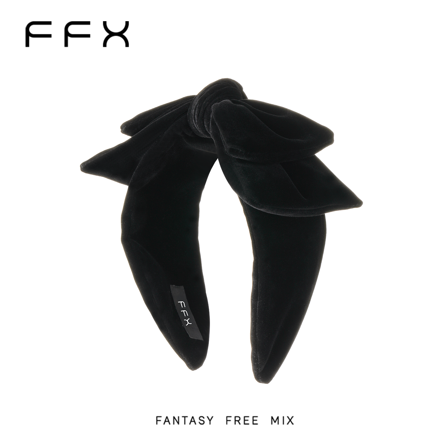 弗弗西FFX月影]高级感丝绒黑色百搭发箍蝴蝶结高颅顶头饰日常外戴