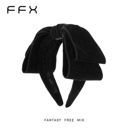 弗弗西FFX[赫本时光]高级感低调细闪双面蝴蝶结发箍丝绒贵气头箍