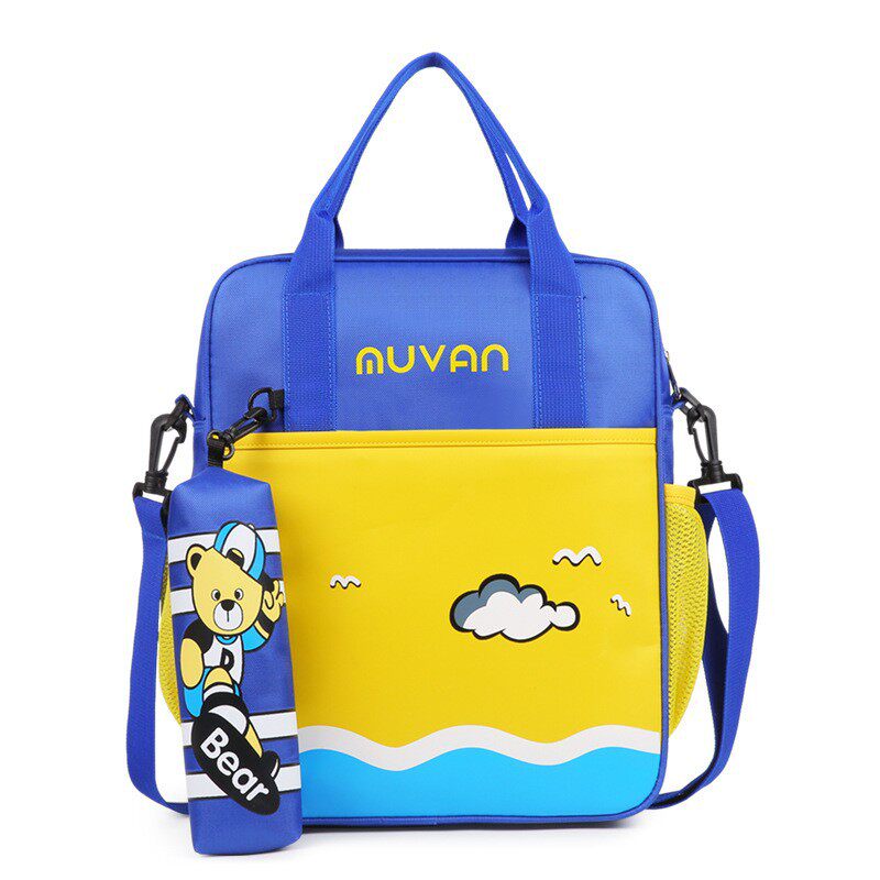 新品 小学生书包卡通儿童补习袋学生书包尼龙斜挎包女童书包初中