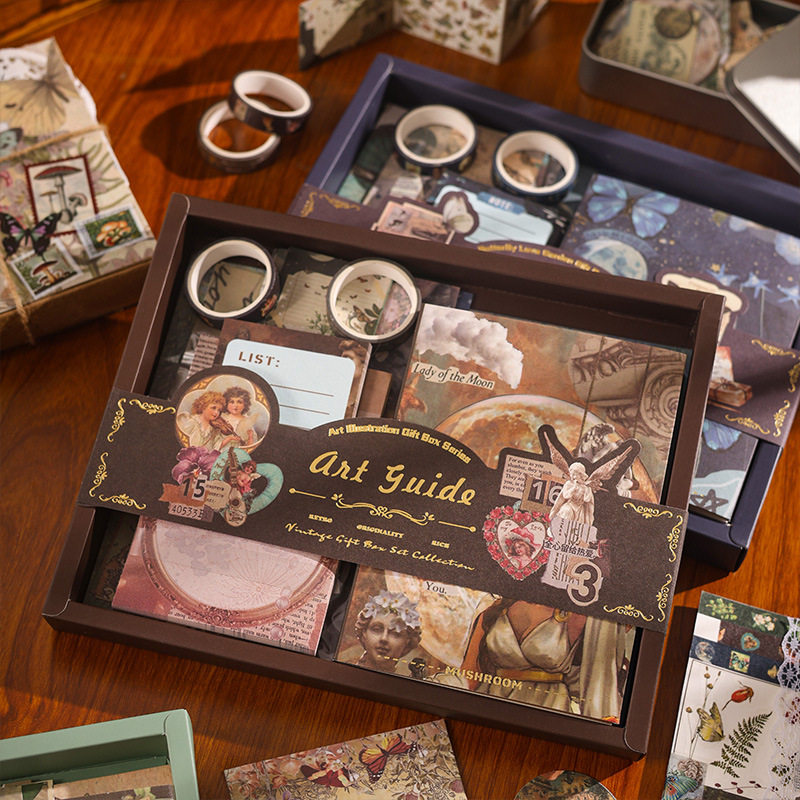 新品 复古手帐礼盒套装开学季用品小礼物小学生奖励礼品学习用品