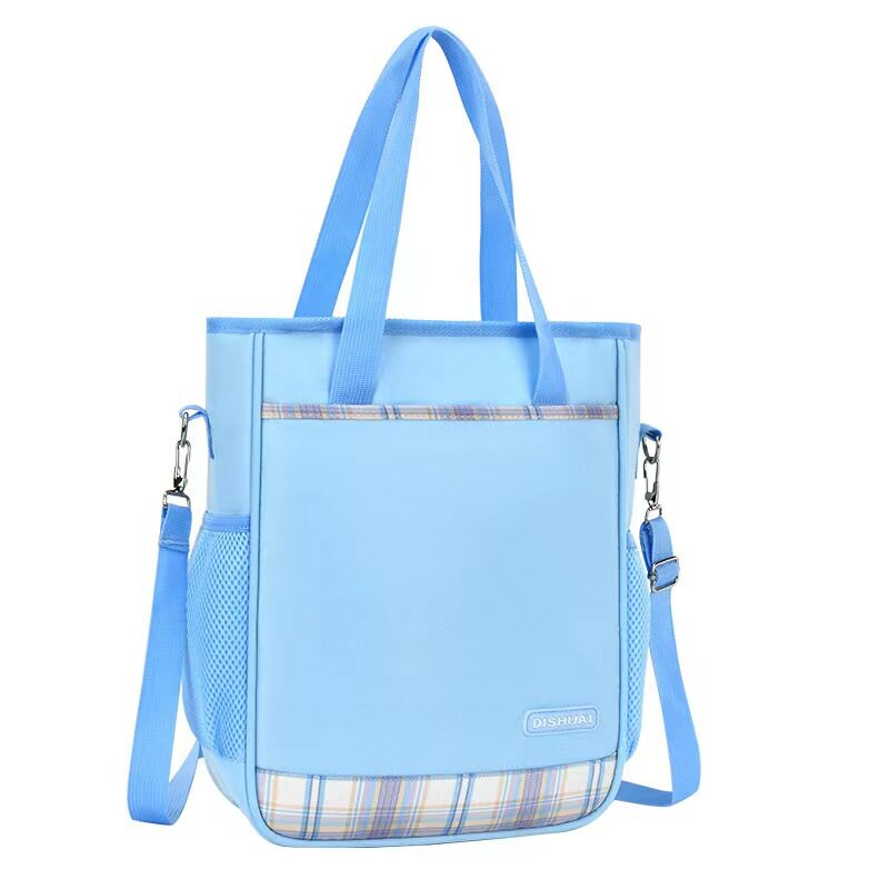 新品 补习袋小学生初中生多功能大容量手提袋手拎补课包美术包