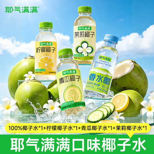耶气满满椰子水饮料4瓶