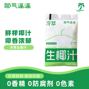 耶气满满生榨椰汁180g*5袋植物蛋白饮料椰子汁网红椰奶