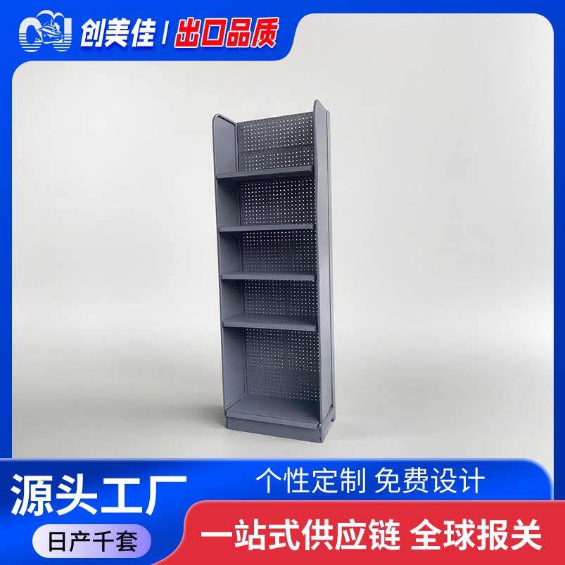 超市货架加厚商超货架单面多层侧封板五金展会便利店货架超市货架