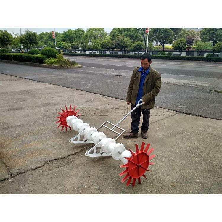 小型手推蔬菜种子播种机 小麦油菜水稻直播机 穴播条播省力点播机