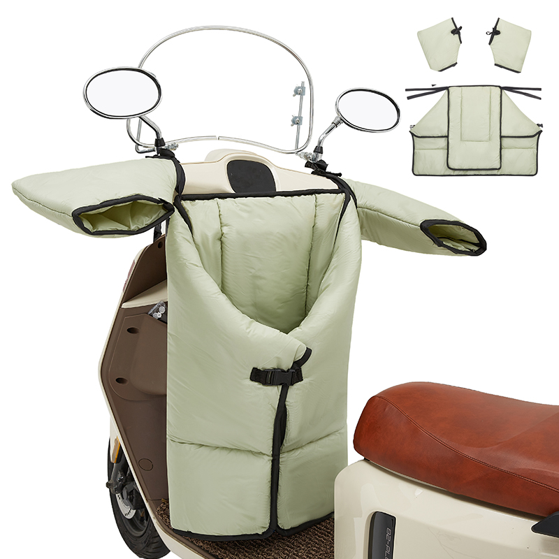 秋冬用电动车挡风被双面防水分体式人车分离加厚电瓶摩托车小型冬