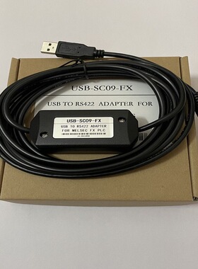 适用三菱PLC程h式设计电缆线FX3U/1N/2N数据线连接线USB-SC09-FX