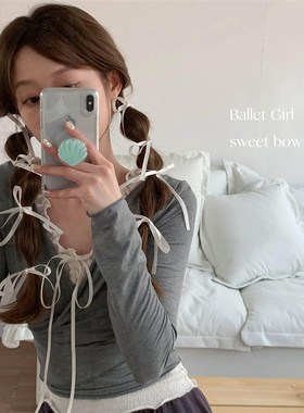 芭蕾风少女丝带蝴蝶结发夹超仙编发麻花辫织带造型发饰20.23新款