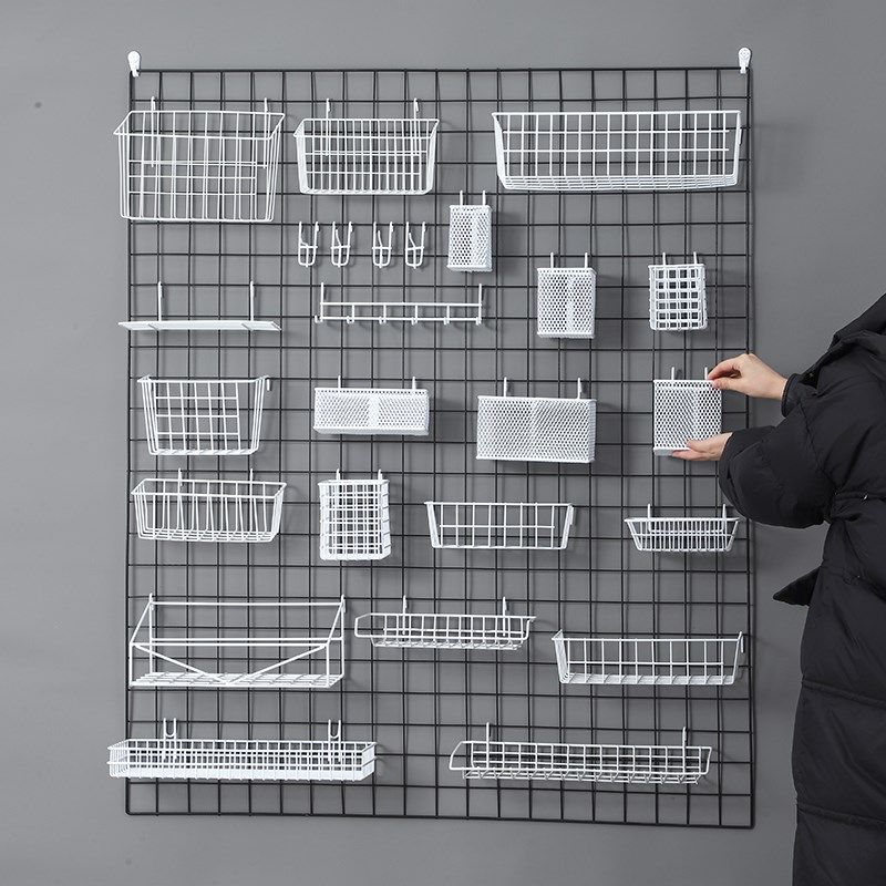 网格置物架e挂篮托盘泡面超市货架网片挂架铁艺照片墙配件收纳篮,家装主材,角阀,淘宝优惠券,粉丝福利购,淘宝优惠卷