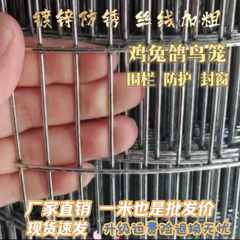 防锈鸟笼铁丝网围网养殖s围栏网片鸡兔笼子自制材料鸽舍网格钢丝