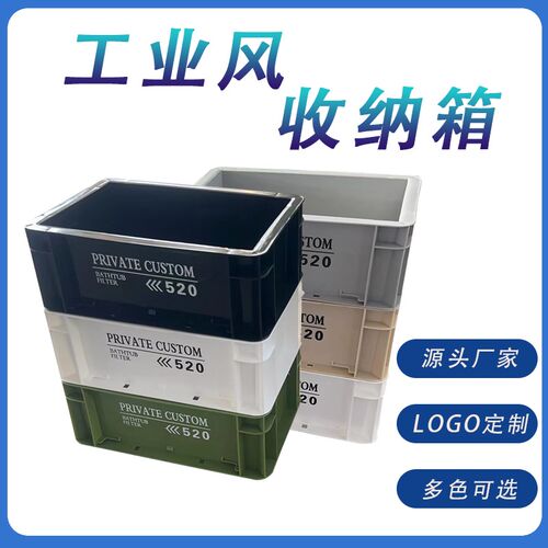 PRIVATE CUSTOM工业风周z转箱收纳箱网红风储物箱日式塑料鱼缸过