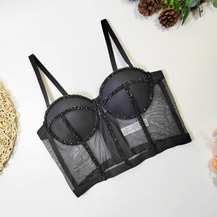 Crystal through Underwear See Shaping Suspenders Fishbone