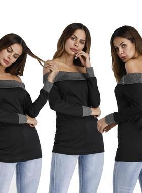 Womens Sleeves Spring All-match Bumping Silver Links Back