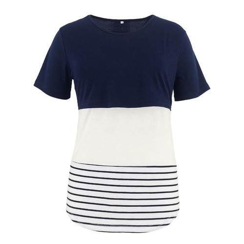 summer top nursing cross T-shirt stitching lace back color