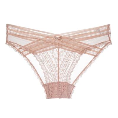 Sexy lace mesh panties for women cross-legged seamless