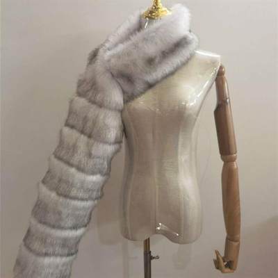 Fur Coat Fox Fur Shawl Coat Womens Faux Fur Long Sleeve