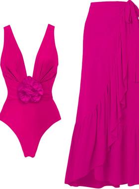 sexy swimsuit women slimming flowered for suit One-piece