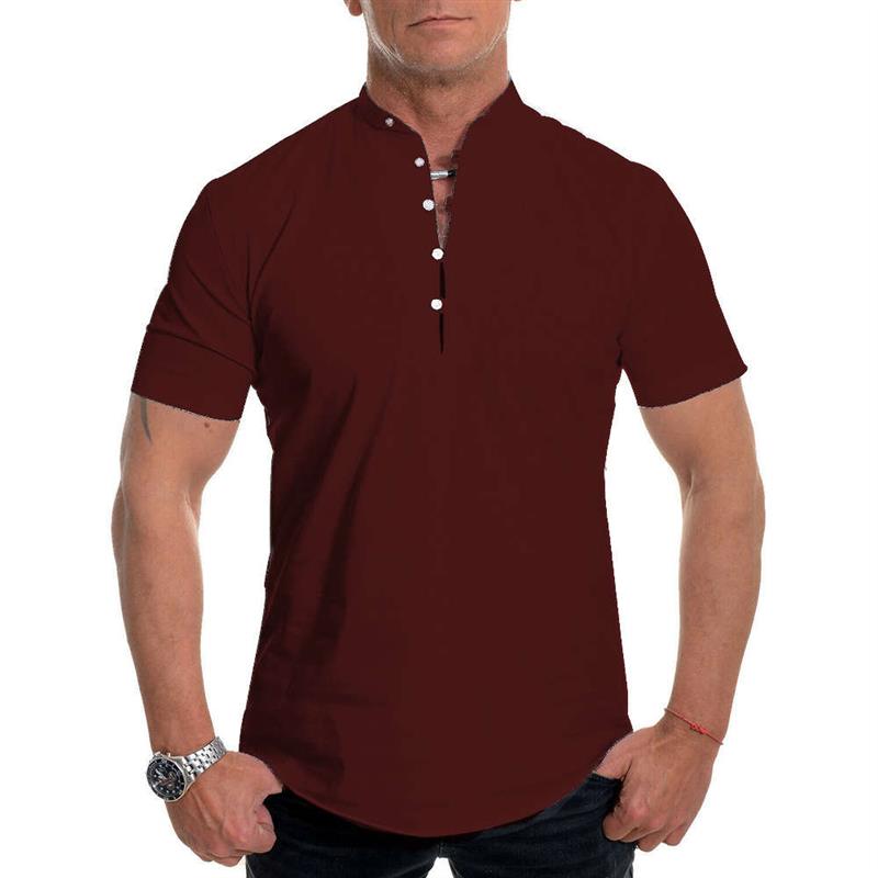 Charming Mens Shirt Ultra Light Short Sleeve Casual Mens