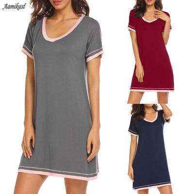 home color New neck clothes short loose round comfortable