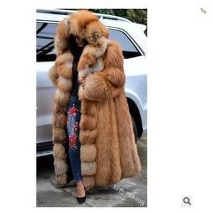 fur hooded coat warm womens longer long faux