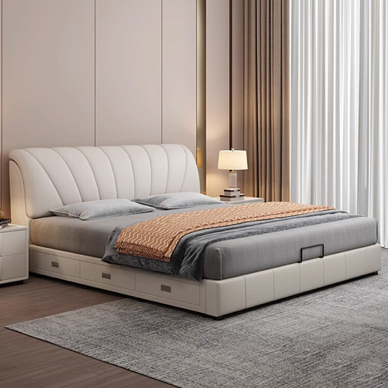 索菲亚官方新款皮床现代简约1.5米小户型主卧室高端大气软包双人