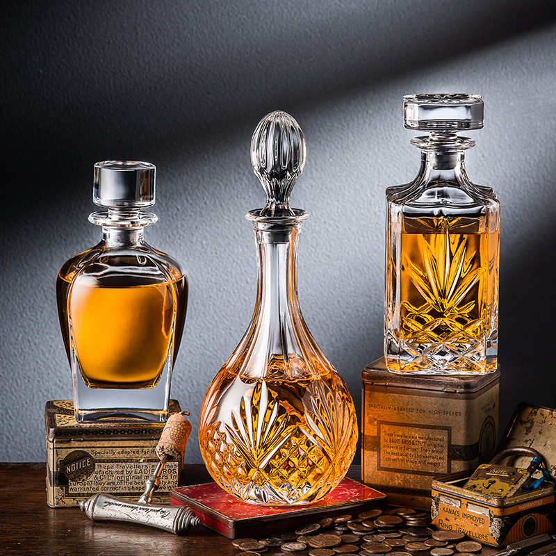 德国水晶玻璃威士忌酒樽轻奢高档洋酒杯套装家用酒壶创意存储酒瓶