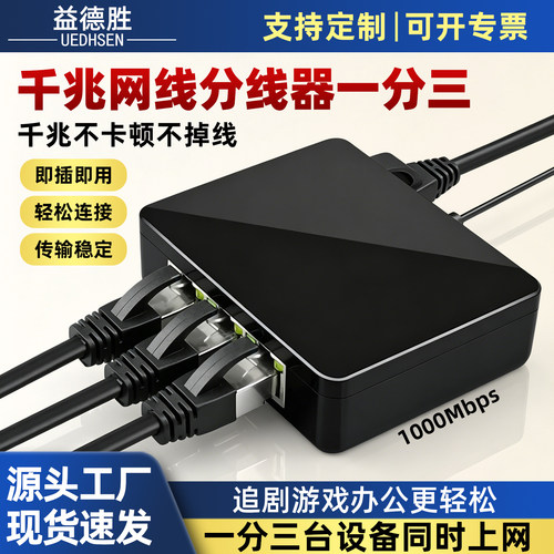 益德胜千兆网络分线器一分三