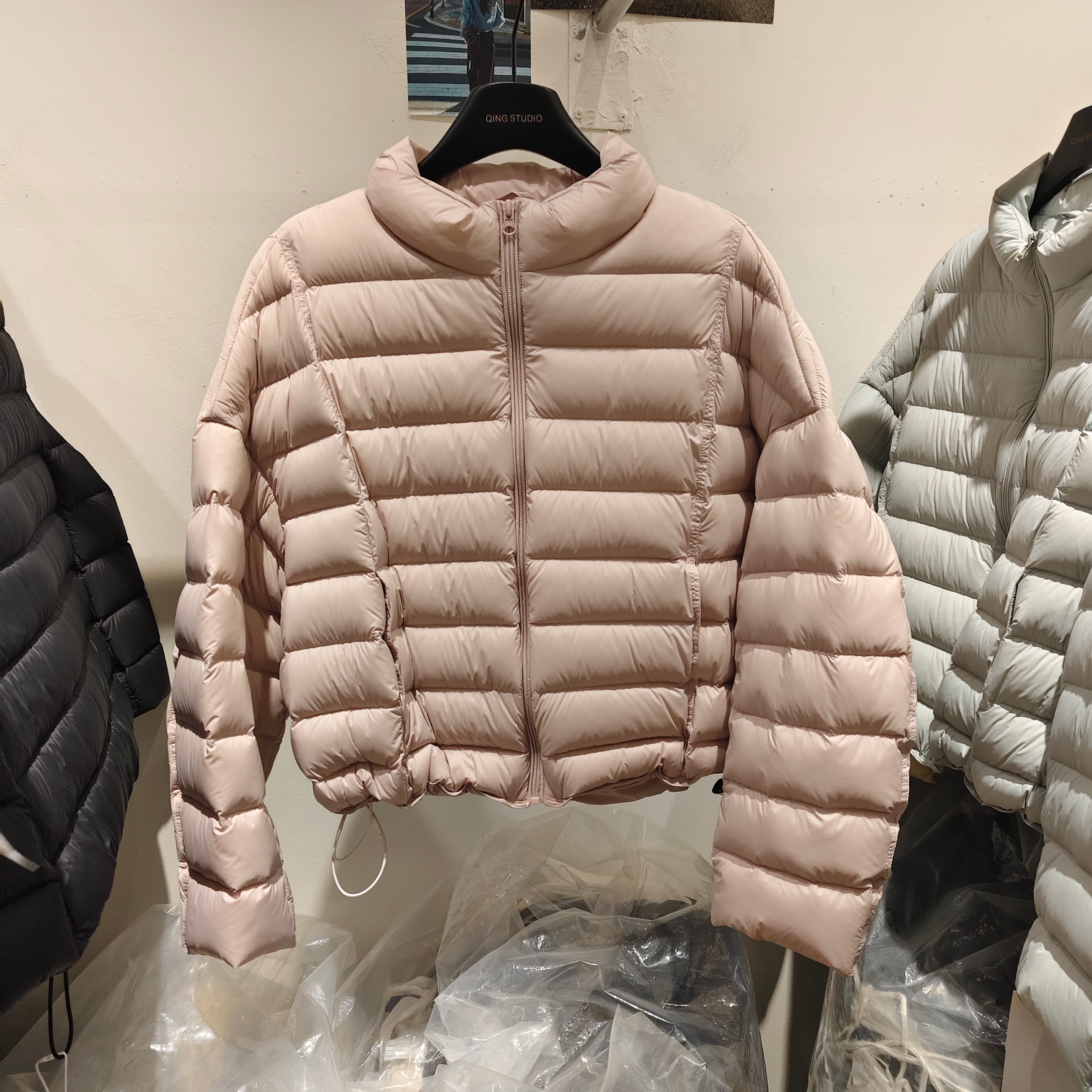 宽松显瘦立领90白鸭绒羽绒服女
