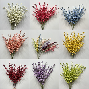 饰点缀花排单支花材 婚庆挑高插花绢布紫罗兰多头碎花装