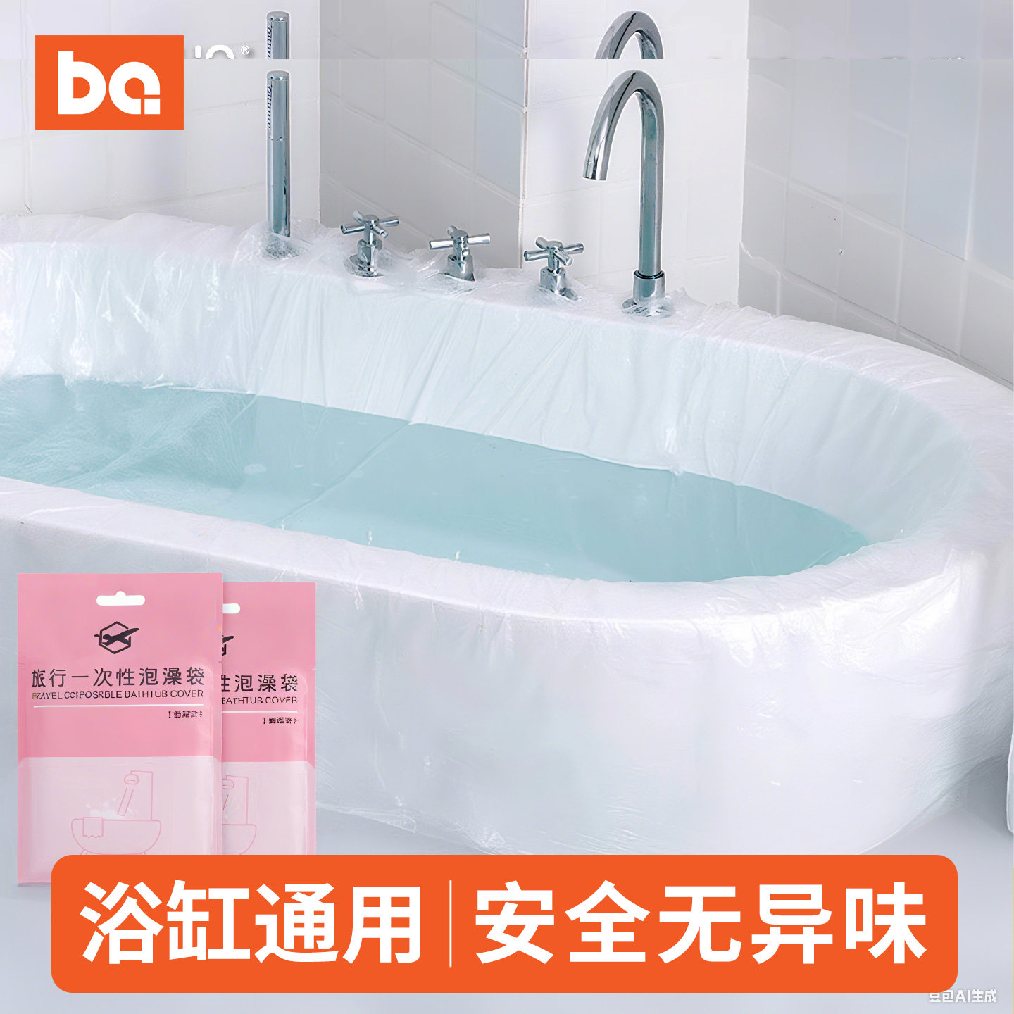 浴缸套一次性泡澡袋超大加厚酒店旅行浴盆塑料袋膜罩浴桶洗澡温泉