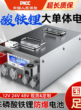 【官方正品】宁德磷酸铁锂电池12V24v48大单体房车大容量储能电源