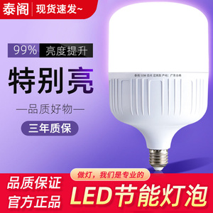 超亮省电led灯泡家用商用E27螺口节能护眼白光球泡工厂大功率照明