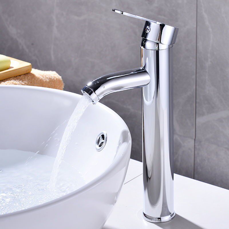 浴室洗面盆水龙头冷热水单孔洗手洗脸盆池阳台上台下盆龙头加高