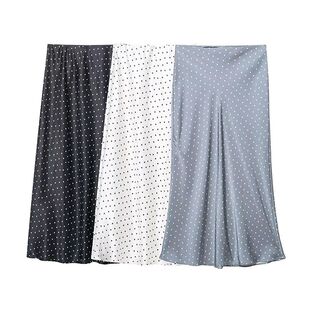 polka dot casual 高腰波点休闲裙 for waisted skirt women High