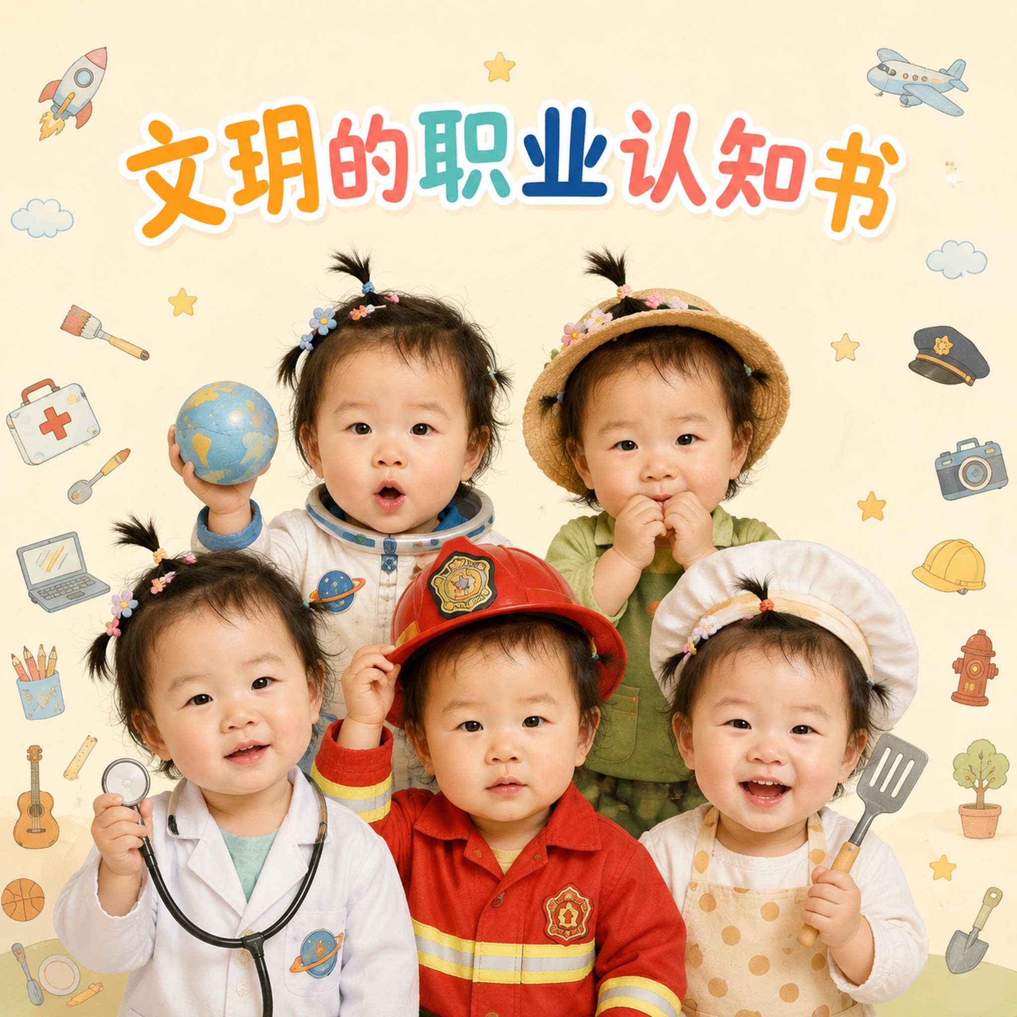 照片书定制AI宝宝职业认知书满月周岁礼物创意相册diy硬壳送礼