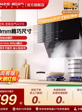 名气小尺寸吸抽油烟机家用厨房A316/A3007以旧换新补贴老板出品