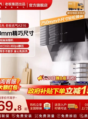 名气小尺寸吸抽油烟机家用厨房A316/A3007以旧换新补贴老板出品