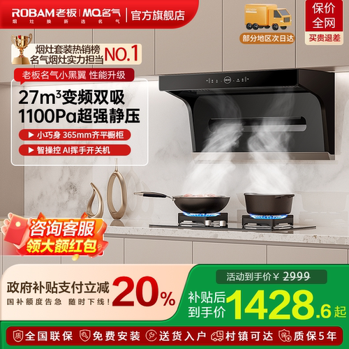 名气小黑翼油烟机套装老板出品