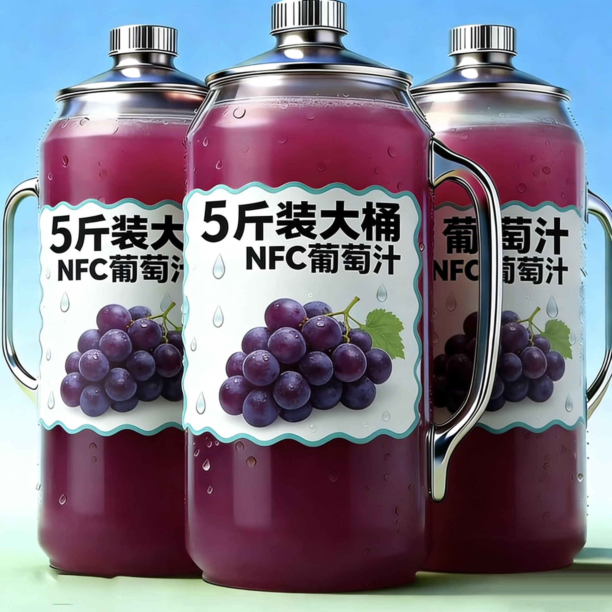 【5斤热销】100%葡萄汁nfc果汁饮料无添加剂新鲜解腻饮品整箱特价