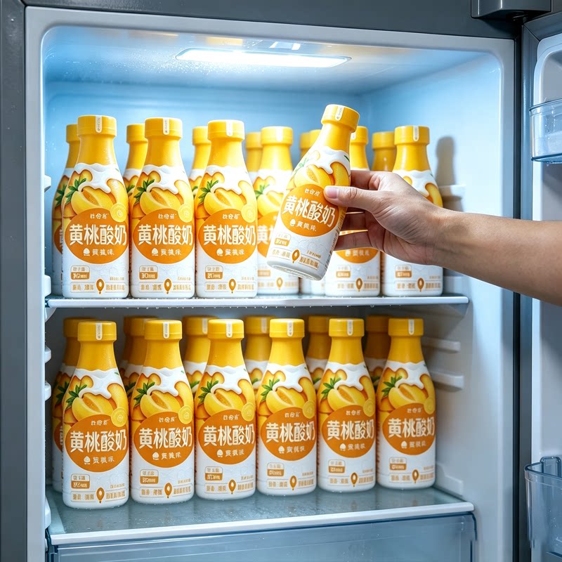 黄桃酸奶饮料整箱24瓶*300ml装0脂肪孩童早餐代餐风味奶全新日期