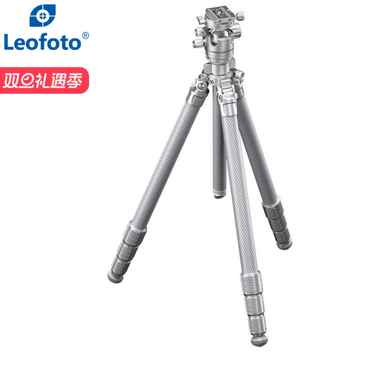 徕图Leofoto神之翼系列加百列LG-284C/324C微单反相机摄影摄像全白色碳纤维三脚架云台套装旅行便携时尚支架